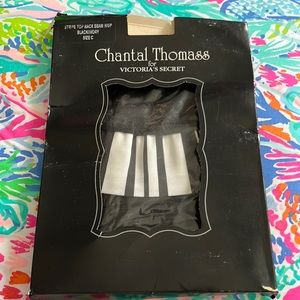 Chantal Thomass for VS Holdup Stockings Vintage Stripe C NWT Black and White